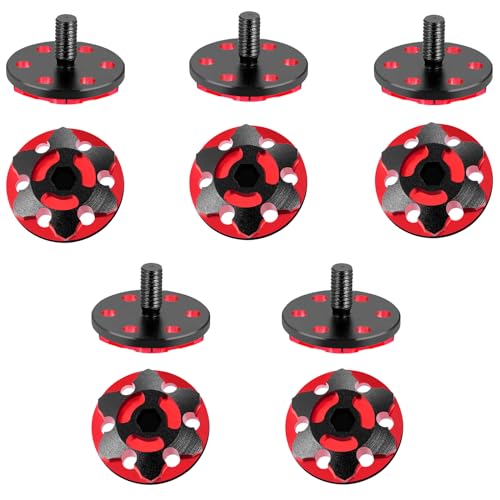 Wing Mount Buttons M3 Rear Fixed Tail Wing Washer, #A Red | 2Pcs, Aluminum, For 1/10 Sakura D4 D5, RC Off Road Short Truck Buggy Racing Car - color: #a Red