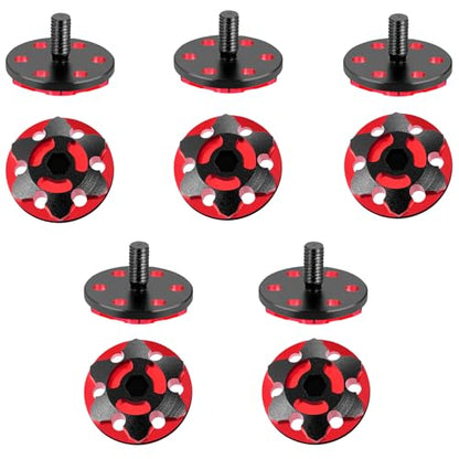 Wing Mount Buttons M3 Rear Fixed Tail Wing Washer, #A Red | 2Pcs, Aluminum, For 1/10 Sakura D4 D5, RC Off Road Short Truck Buggy Racing Car - color: #a Red