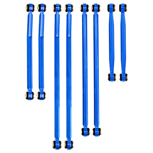 High Clearance Front Links Set for Axial SCX24 Gladiator AXI00005, 8PCS (Blue) - color: Blue