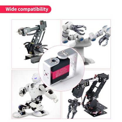 20KG RC Servo RDS3218 Digtal Servo 270°Waterproof Robot Arm Servo High Torque Dual Ball Bearing Full Metal Gear Servo with U Mounting Bracket for RC Car Robot DIY 1/8 1/10 - size: 20KG 270°