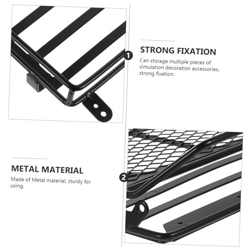 Gatuida Car Roof Luggage Bracket for Rc Crawler Simulation Climbing Car Storage Rack Practical Luggage Holder - size: 22.8X14.1cm