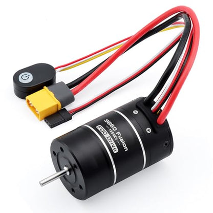 Zunate 3660 1800KV Brushless Motor with 40A ESC, Sensor FOC Control for 1/10 Crawler - Rainproof, Programmable BEC, Enhanced LowSpeed