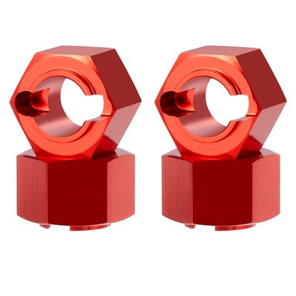 7mm Wheel Hex Hubs Extenders Adapter Kit for Losi Mini-T 2.0 & Mini-B | 1/16 1/18 RC Off-Road Car Truck Red 4pcs Aluminum - color: Red