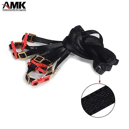 5Pcs Polyester Roof Rack Buckle Strap Luggage Carrier Cargo Net 1/10 RC Crawler Accessories Redcat TRX6 SCX10 TRX4 Upgrades (Red) - color: Red