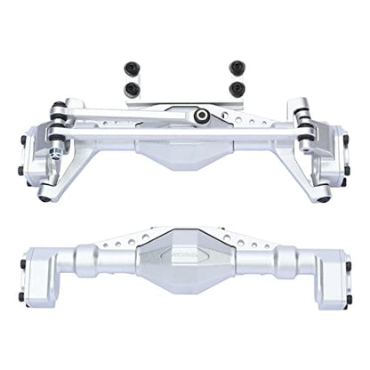 RCAWD Front & Rear Axle Housing Without Gears, Rear & Steering Axle Assembled Upgrades for 1/18 Axial UTB18 Capra Trail Buggy Crawlers Aluminum Parts AXI218001 Silver - color: Silver