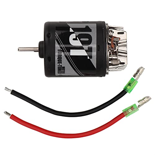 540 Brushed Motor with Replaceable Carbon Brush, High Torque RC Car Motor, 1/10 Scale Brush Motor for Axial Crawler, Durable Metal Construction with Super Large Bearing (TM54-19T) - size: TM54-19T