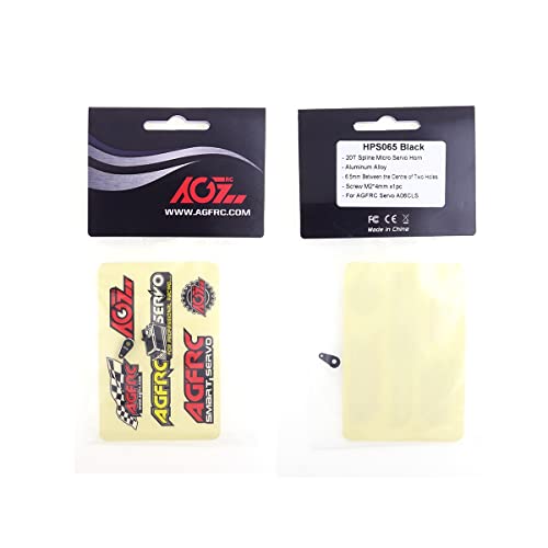 AGFRC 20T CNC Micro Metal Servo Horn for A06CLS V2 (HPS065) | Aluminum 20T Horn for A06CLS V2, Lightweight, Rigid, Includes Screw, Ideal for Mini-Z Cars