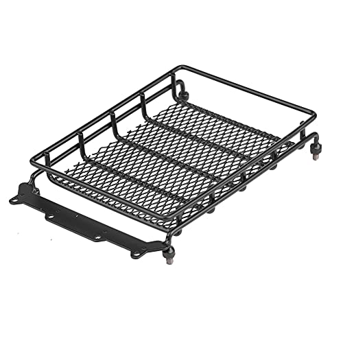 RC Roof Rack Luggage, Steel RC Luggage Carrier Tray Roof Rack Model Vehicle Parts Accessories for 1/10 RC Crawler Car (M) - size: Medium