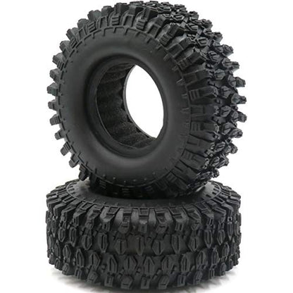 1.9inch RC Tires Soft Rubber Tyres Height 108mm / 4.25inch for RC Axial SCX10 and Other 1/10 1/12 Mud Crawler Truck, (4-Pack)