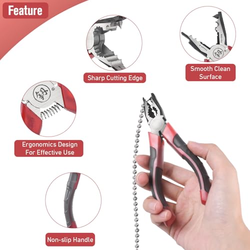 Chain Joining Pliers for #10 Ball Chain, Manual Cutting Joining Plier, Ball Metal Connector Tool Splicing Combination Pliers For Curtain Roller Blind Accessories Connector