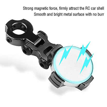 Magnetic Vehicle Body Post Mount 2Pcs for RC Car Accessories (Black) - color: Black