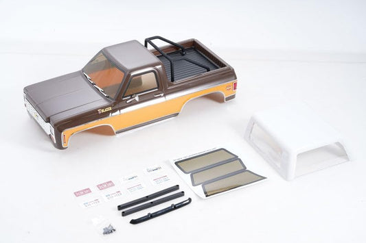FMS FCX10 Rc Car Parts RC Crawler RC Trucks Parts Replacement Accessory for 1/10 Chevrolet K5 Blazer Car Body Shell Assembly Painted Brown - color: Brown