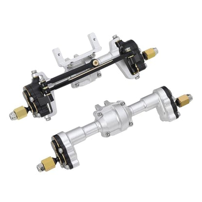 Aluminum Front Rear Portal Axle Complete Set+Brass Knuckle Cover for FMS FCX24 Power Wagon K5 FCX18 LC80 RC Crawler Upgrade Part