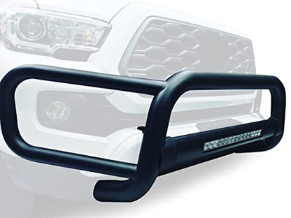Black Horse - MODULAR BEACON FRONT RUNNER Bumper Guard With 20” LED Lights Textured Black Compatible with 2005-2021 Nissan Frontier-BFRN10