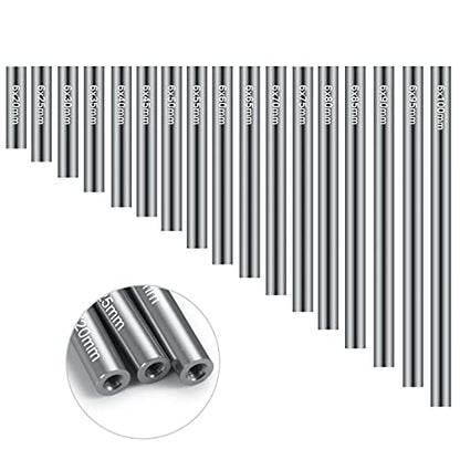Que-T 17pcs 20-100mm Metal Linkage Pull Rod Kit for 1/10 RC Axial SCX10 Rock Crawler Car Upgrade Parts (Titanium) - color: Titanium