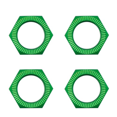 FLMLF 24mm RC Car Wheel Nuts 4-Piece Set for 1/5 HPI ROFUN BAHA ROVAN KM Baja 5B 5T 5SC Truck Parts (Green) - color: Green