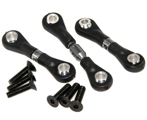 Steering Rod Tie Links Compatible with Tamiya TT02 TT02T Turnbuckles Upgrade RC Crawler Car Aluminum Alloy Linkage Part(Titanium) - color: Titanium