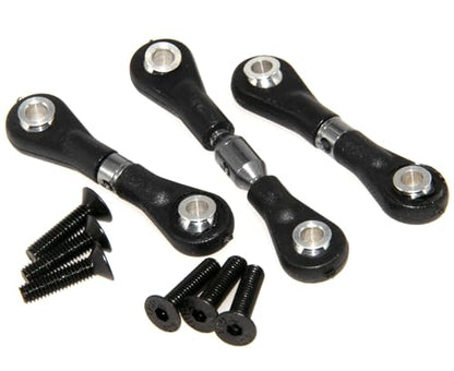 Steering Rod Tie Links Compatible with Tamiya TT02 TT02T Turnbuckles Upgrade RC Crawler Car Aluminum Alloy Linkage Part(Titanium) - color: Titanium