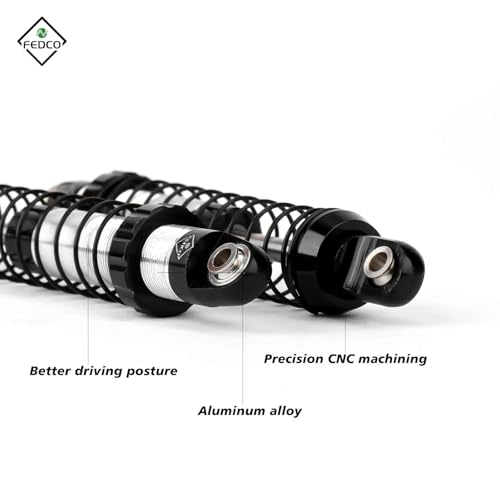UTB18 Shocks 92MM Long Travel Shocks Absorber for Axial Capra UTB18 Upgrades Trail 4WD 1/18 RC Crawler - color: Black