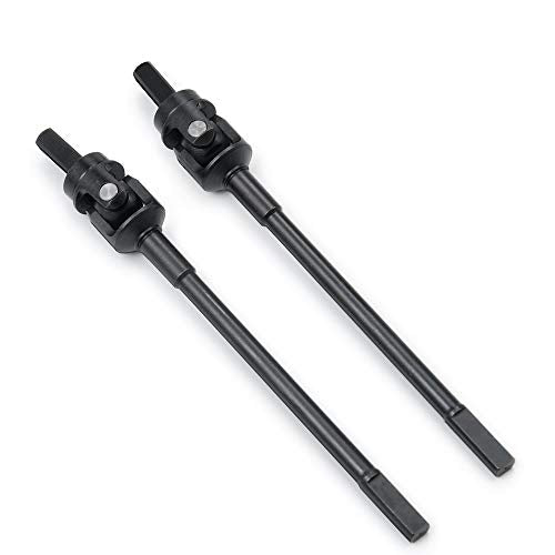 2PCS Hardened Steel Front Drive Shaft CVD Dogbone Front Driveshaft CVD Set Compatible with Capra 1.9 UTB AXI03004 1/10 RC Crawler Car Upgrade Parts Accessories