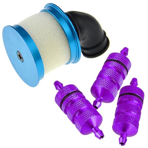 RC Aluminum Nitro Fuel Filter & RC Aluminum Capped Air Filter Element Sponge 04104 Upgrade Parts