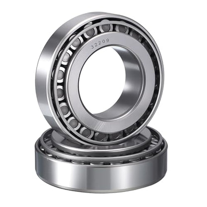 2 Pack 32209 Tapered Roller Bearing Cone and Cup Set | 45mm Bore 85mm OD 25mm Cup Width, Chrome Steel Taper Bearings Set, ABEC-3 - size: 32209