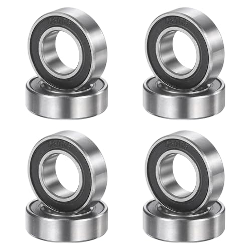 uxcell 8Pcs 689 2RS 9mmx17mmx5mm Deep Groove Ball Bearings, Double Rubber Shielded Bearing Steel ABEC5 High Performance for Industrial Machinery Precision Transmission, Black - size: 689 2RS 9mmx17mmx5mm