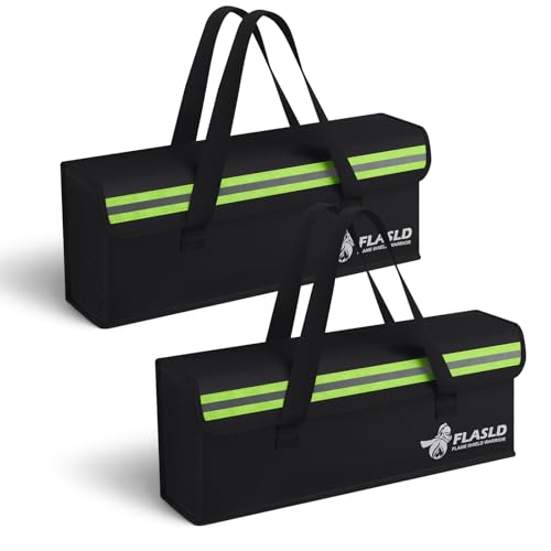 FLASLD 2-Pack E-Bike Battery Bag Fireproof Safe Charging Bag Explosionproof Lipo Battery Bag Large Capatity for Storage Charging (16 x 4.3 x 5in) - color: 16 x 4.3 x 5inch - 2 Pack