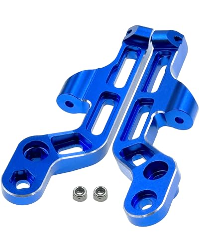 RC Rear Wing Body Mount Support Frame Set Upgrades Part for 1/7 Felony Infraction Limitless 6S BLX On-Road Muscle RC Car,Aluminum 2PCS Body Mount Support,Replace #ARA320516,Navy Blue - color: Navy Blue-rear Wing