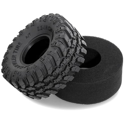 STMU 2.2'' RC Rubber Crawler Rock Tires OD 136mm/5.3'' with Foam Insert for 1/8 1/10 RC Crawler Car SCX10 TRX4 TRX6 GEN7/8 2.2'' Beadlock Rims (Tires)