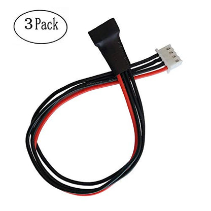 3Pack ShareGoo 20CM 22AWG JST-XH Balance Charging Extension Cable Wire Lead Adapter for RC Lipo Battery (for 3S LiPo)