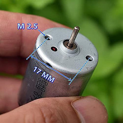 Small Motor, Electric Motor,Motor 370-16328 Micro Motor, DC 6V-12V 3100-6300rpm, Dual Output Shaft DC Motor, Carbon Brush Large Torque Long Life Mini Precision