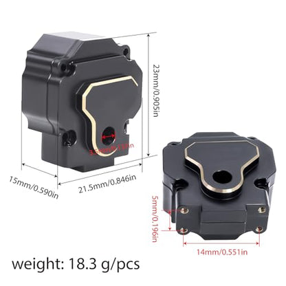 Black Coating Brass Transmission Gearbox Shell Housing for 1/32 RC Crawler Redcat Ascent-32 Replace Upgrade Parts
