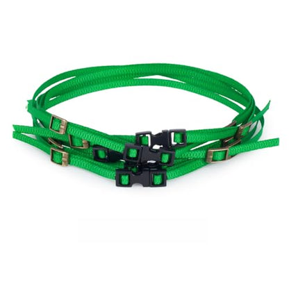 5Pcs RC Roof Rack Straps Adjustable for 1/10 1/18 1/24 Crawler TRX4 SCX10 | Nylon luggage rope secures gear on RC crawler roof racks.Fits For TRX4 TRX6 SCX10 D90 TRX4M SCX24 FCX24.5-pack upgrade Parts. - color: Green