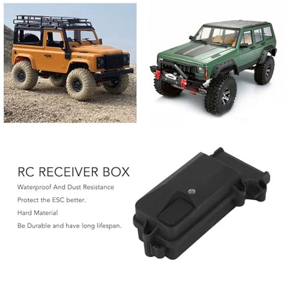 Plastic RC Receiver Box, Waterproof Boxs Receiver Radio Box Reset Switch ESC Protection Replacement for Traxxas TRX4 TRX-4 RC Car