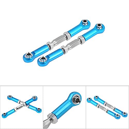 VGEBY Steering Linkage, RC Steering Rod CNC Machined Link Pull Rod for RC Car Upgrade Parts() Model Car Accessories Linkage Linkage Rc Truck Steering Rods 40Mm Link 1/14