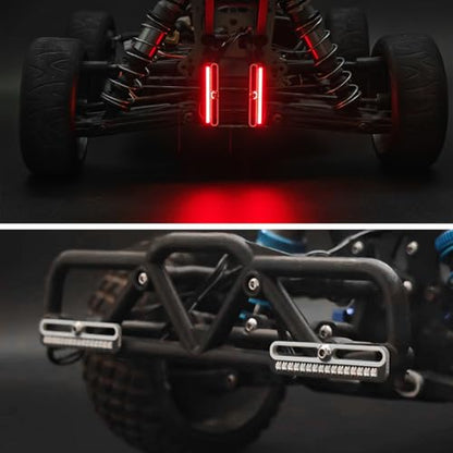 GLOBACT RC LED Light Kit for RC Car Universal Parts, 16 LEDs | Fits Roof Lamp Headlight Tail Light Bumper Light Police Lights, 2 Control Modes, Rich Lighting