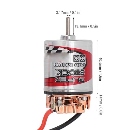 Bewinner 540 RC Brushed Motor High Torsion Replacement for 1/10 RC Car Stainless Steel and Copper 1 Unit (29T) - size: 29T
