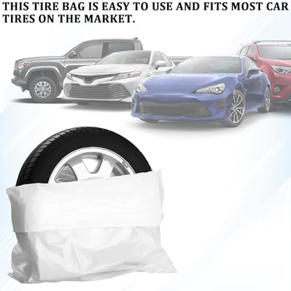RV Trailer Spare Tire Covers Set of 8, Tear-Resistant Tire Storage Bags Camper Spare Tire Cover, Waterproof Dustproof Wheel Covers for Cars Jeep Wrangler Rv SUV Truck Travel Trailers