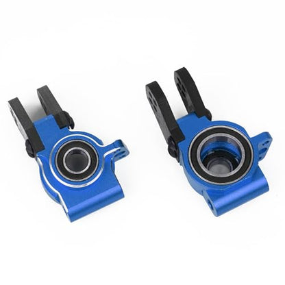 Aluminum Rear Hub Stub Axle Carriers for ARRMA 6S 1/8 Mojave TYHPON | Infraction FIRETEAM Felony RC Alloy Hub Rear Steering Knuckles Caster Blocks C-Hubs w/Bearings Replace Parts #AR330193 - color: Blue, size: Rear Hub(Thin)