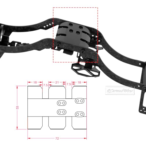 RC Front Mounted Transmission LCG Carbon Fiber Chassis Kit Upgrades Part for 1/10 RC Crawlers SCX10 SCX10 II Capra 1.9 UTB and Other DIY Builds,Carbon Fiber Chassis &Alloy Gearbox,Black - color: Black(1set)