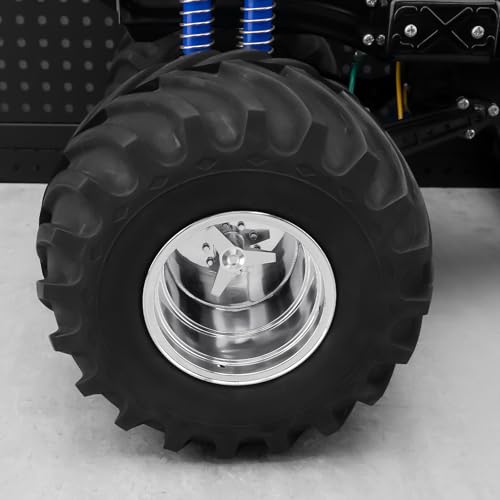Anodized Aluminum Locknut Wheel Locking Nuts‌ Anti-Loose Nuts RC Truck Wheel Nut Set for 1/10 Scale Tamiya Clod Buster 4×4×4 RC Off-Road Car Truck Upgrades (Silver) - color: Silver
