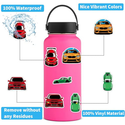 100pcs JDM Car Stickers, Racing Sport Car Stickers Vinyl Waterproof for Water Bottles Laptop Guitar Skateboard Scrapbook JDM Decals Car Sticker