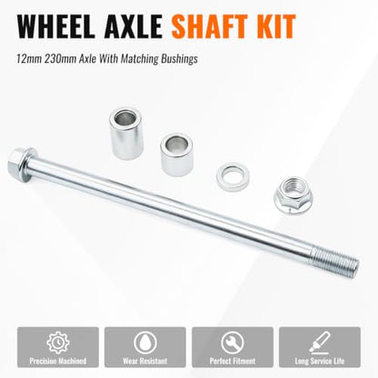 Minho 12mm 230mm Front Rear Axle with Bush 30mm 20mm 5mm Fit for PIT PRO Dirt Bike Scooter QUAD ATV - size: 12-230mm