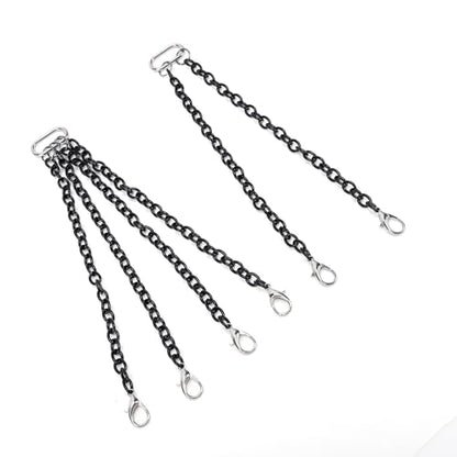 Asixxsix 2pcs Metal Trailer Chain with Tow Hook and Lobster Claw Hooks for RC Crane Model 1/50 DIY Decoration Accessories, for Crawler Climbing Car Upgrade Parts (12CM) - size: 12CM