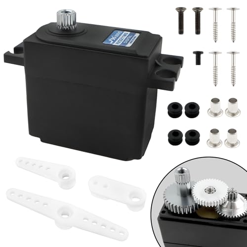 Upgraded 14701B 21T 11KG Metal Gear Steering Servo Accessories Spare Parts for H14BM 14209 14210 JC14EP HP141 HP141S 1:14 Scale Brushless RC Cars Trucks Vehicle - color: 11kg