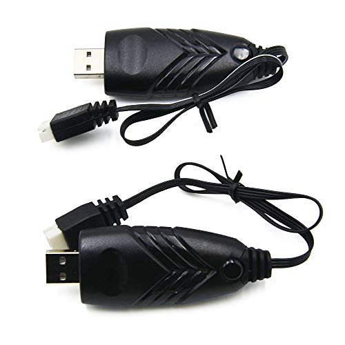 Blomiky 2 Pack 3S 1.5A Lithium Charger Cable Suitable for RC Car Boat Airplane Drone Airsoft 3 Cell Lipo Battery / 11.1V USB New 2