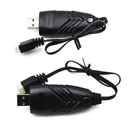 Blomiky 2 Pack 3S 1.5A Lithium Charger Cable Suitable for RC Car Boat Airplane Drone Airsoft 3 Cell Lipo Battery / 11.1V USB New 2