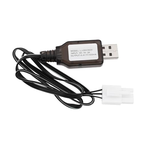 2S Life 6.4V 600mA USB to EL4.5-3P Plug Batteries Charging Wire for Most Model Remote Control Cars Trucks Speedboats