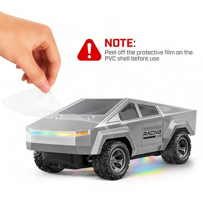 HOMETALL Remote Control Car RC Trucks - 2WD RC Truck Toy RC Cars for All Terrain, 1/24 Scale Pick-up Hobby Monster Truck Toys 2.4GHz Off-Road Vehicles Kids Gifts for Boys/Girls Age 3+, Silver - color: Silver